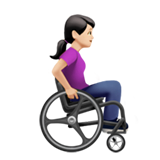 Woman in Manual Wheelchair Facing Right: Light Skin Tone, the design in this release