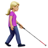 Woman with White Cane Facing Right: Medium-Light Skin Tone, the design in this release