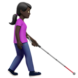 Woman with White Cane Facing Right: Dark Skin Tone, the design in this release