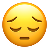 Faccina Pensierosa as drawn by Apple in iOS 17.4
