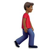 Man Walking Facing Right: Medium-Dark Skin Tone, the design in this release