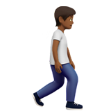 Person Walking Facing Right: Medium-Dark Skin Tone, the design in this release