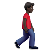 Man Walking Facing Right: Dark Skin Tone, the design in this release