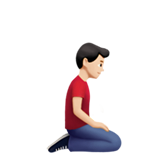Man Kneeling Facing Right: Light Skin Tone, the design in this release