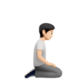 Person Kneeling Facing Right: Light Skin Tone, the design in this release
