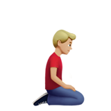 Man Kneeling Facing Right: Medium-Light Skin Tone, the design in this release