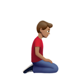 Man Kneeling Facing Right: Medium Skin Tone, the design in this release