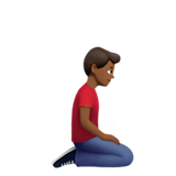Man Kneeling Facing Right: Medium-Dark Skin Tone, the design in this release