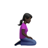 Woman Kneeling Facing Right: Dark Skin Tone, the design in this release