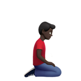 Man Kneeling Facing Right: Dark Skin Tone, the design in this release