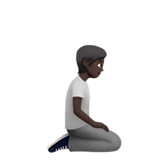 Person Kneeling Facing Right: Dark Skin Tone, the design in this release
