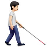 Person with White Cane Facing Right: Light Skin Tone, the design in this release