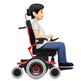 Person in Motorized Wheelchair Facing Right: Light Skin Tone, the design in this release