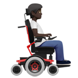 Person in Motorized Wheelchair Facing Right: Dark Skin Tone, the design in this release