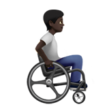 Person in Manual Wheelchair Facing Right: Dark Skin Tone, the design in this release