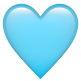 Light Blue Heart as drawn by Apple in iOS 17.4