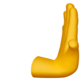 Rightwards Pushing Hand as drawn by Apple in iOS 17.4