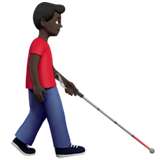 Man with White Cane Facing Right: Dark Skin Tone, the previous design