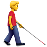 Man with White Cane Facing Right, the previous design