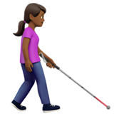 Woman with White Cane Facing Right: Medium-Dark Skin Tone, the previous design