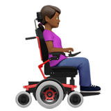 Woman in Motorized Wheelchair Facing Right: Medium-Dark Skin Tone, the previous design
