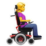 Woman in Motorized Wheelchair Facing Right, the previous design