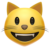 활짝 웃는 고양이 얼굴 as drawn by Apple in iOS 18.4