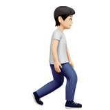 Person Walking Facing Right: Light Skin Tone, the previous design
