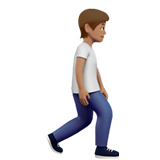 Person Walking Facing Right: Medium Skin Tone, the previous design