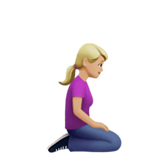 Woman Kneeling Facing Right: Medium-Light Skin Tone, the previous design