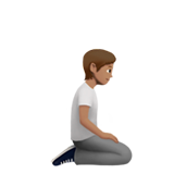 Person Kneeling Facing Right: Medium Skin Tone, the previous design