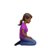 Woman Kneeling Facing Right: Medium-Dark Skin Tone, the previous design