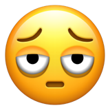 face with bags under eyes — Apple