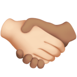 Handshake: Light Skin Tone, Medium Skin Tone, the previous design