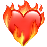 Heart on Fire as drawn by Apple in iOS 18.4