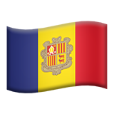 flag: Andorra as rendered by Apple