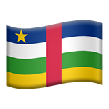 flag: Central African Republic as rendered by Apple