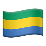 flag: Gabon as rendered by Apple