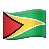 flag: Guyana as rendered by Apple