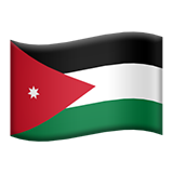 Flagge: Jordanien as rendered by Apple