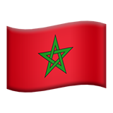 flag: Morocco as rendered by Apple