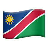 flag: Namibia as rendered by Apple
