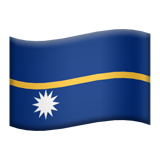 Flag: Nauru as drawn by Apple in iOS 26.4
