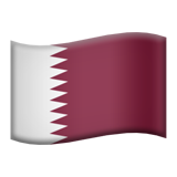 flag: Qatar as rendered by Apple