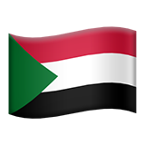 Bandera: Sudán as rendered by Apple