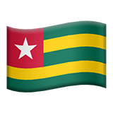 flag: Togo as rendered by Apple