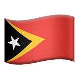 flag: Timor-Leste as rendered by Apple