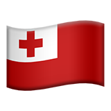 flag: Tonga as rendered by Apple