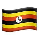 flag: Uganda as rendered by Apple