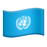 flag: United Nations as rendered by Apple